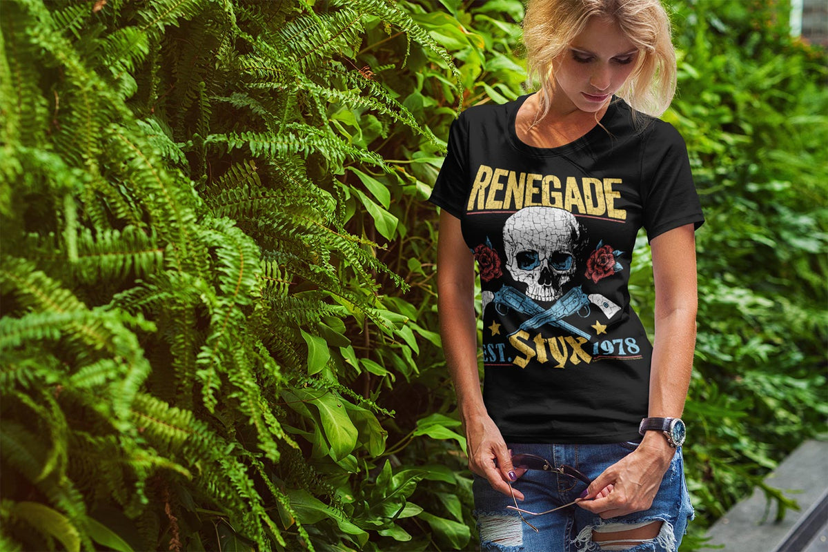 Styx Styx Colorful Renegade Graphic Tee - Retro 80s Classic Rock Concert Apparel - Unisex Adult Music Fan Gift