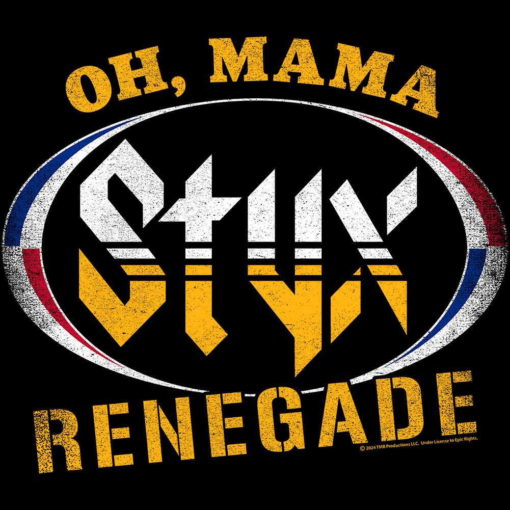 Styx Oh Mama Graphic T-Shirt - Classic Rock Music Clothing - Vintage Concert Lover Gift Idea