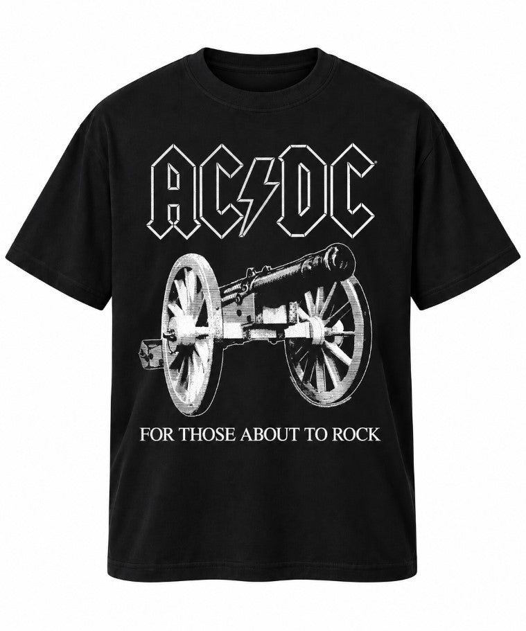 AC/DC About To Rock Unisex Graphic T-Shirt - Vintage Rock Band Tee