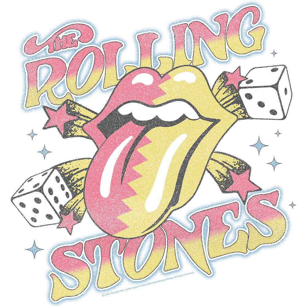The Rolling Stones Dice and Stars Graphic T-Shirt - Official Band Tee