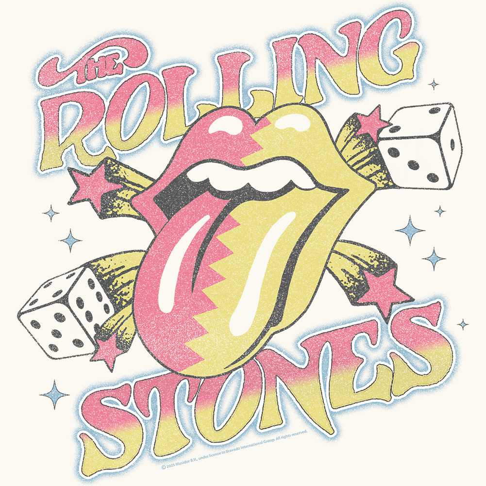 The Rolling Stones Tumbling Dice & Stars Vintage Band Tee - Unisex Retro Graphic Shirt