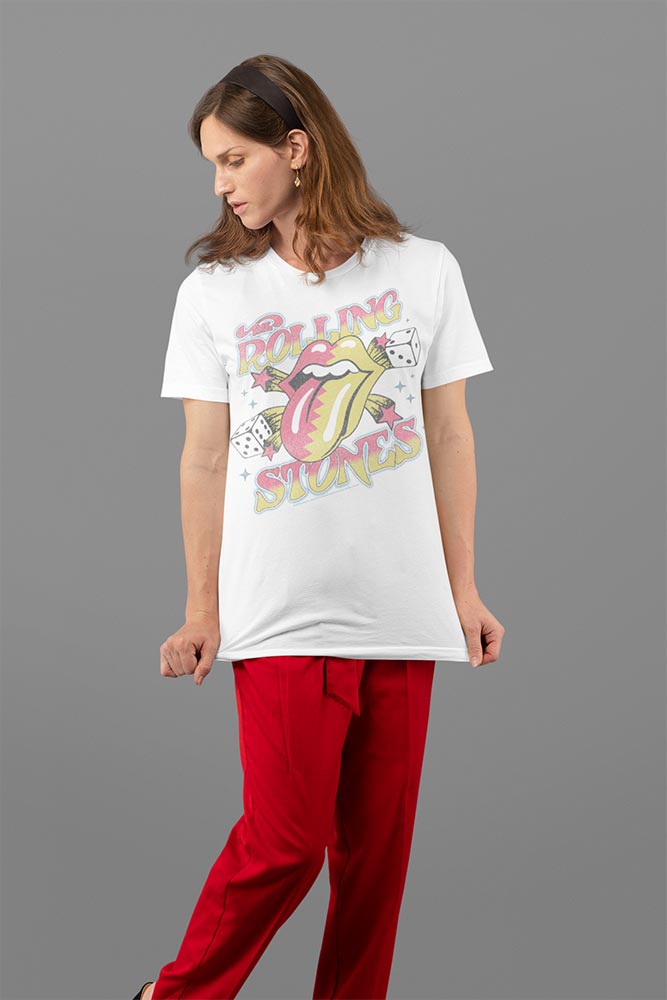 The Rolling Stones Dice and Stars Graphic T-Shirt - Official Band Tee