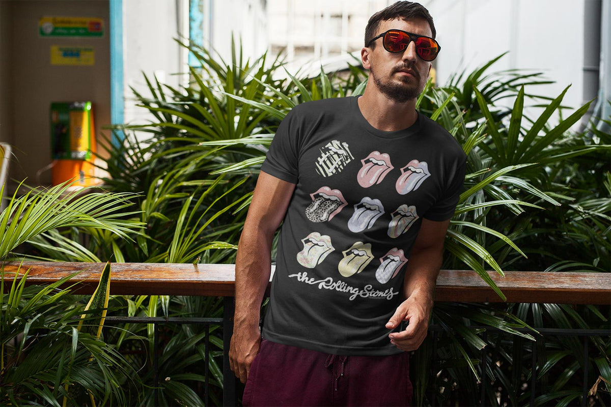The Rolling Stones Multi-Color Tongue Graphic T-Shirt - Official Band Tee