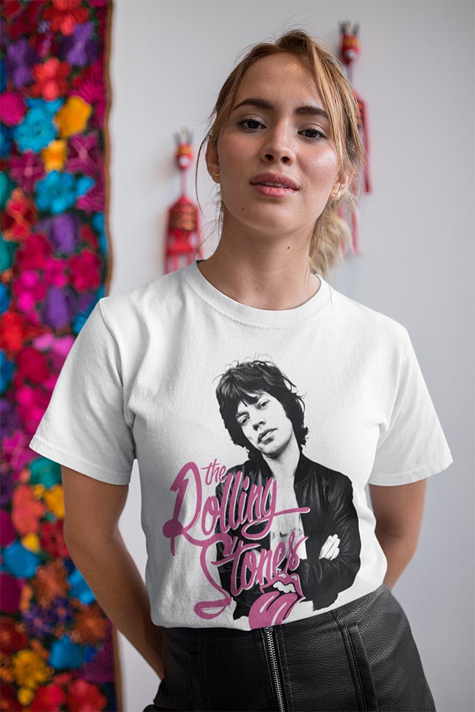 The Rolling Stones Mick Jagger Graphic T-Shirt - Vintage Rock Band Portrait Tee - Classic Music Fan Gift