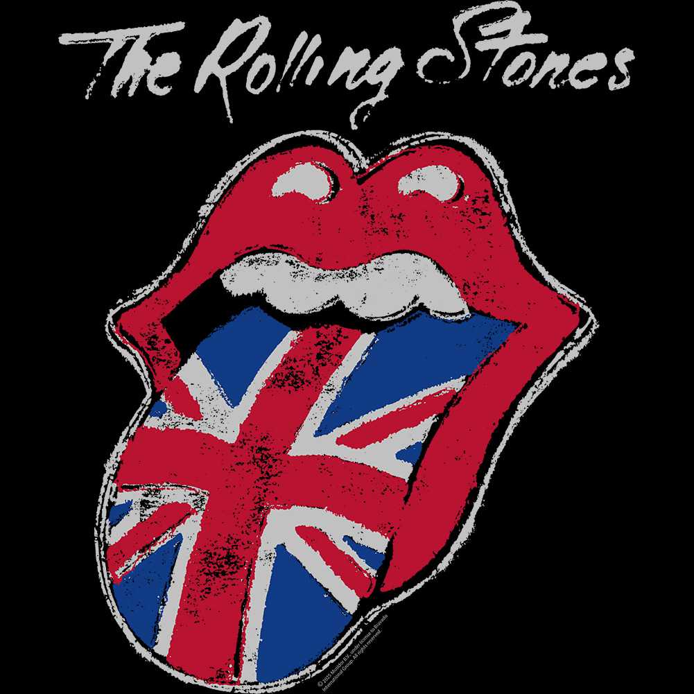 Rolling Stones Union Jack Tongue Graphic Tee - Classic British Rock Concert Apparel - Unisex Adult Music Fan Gift