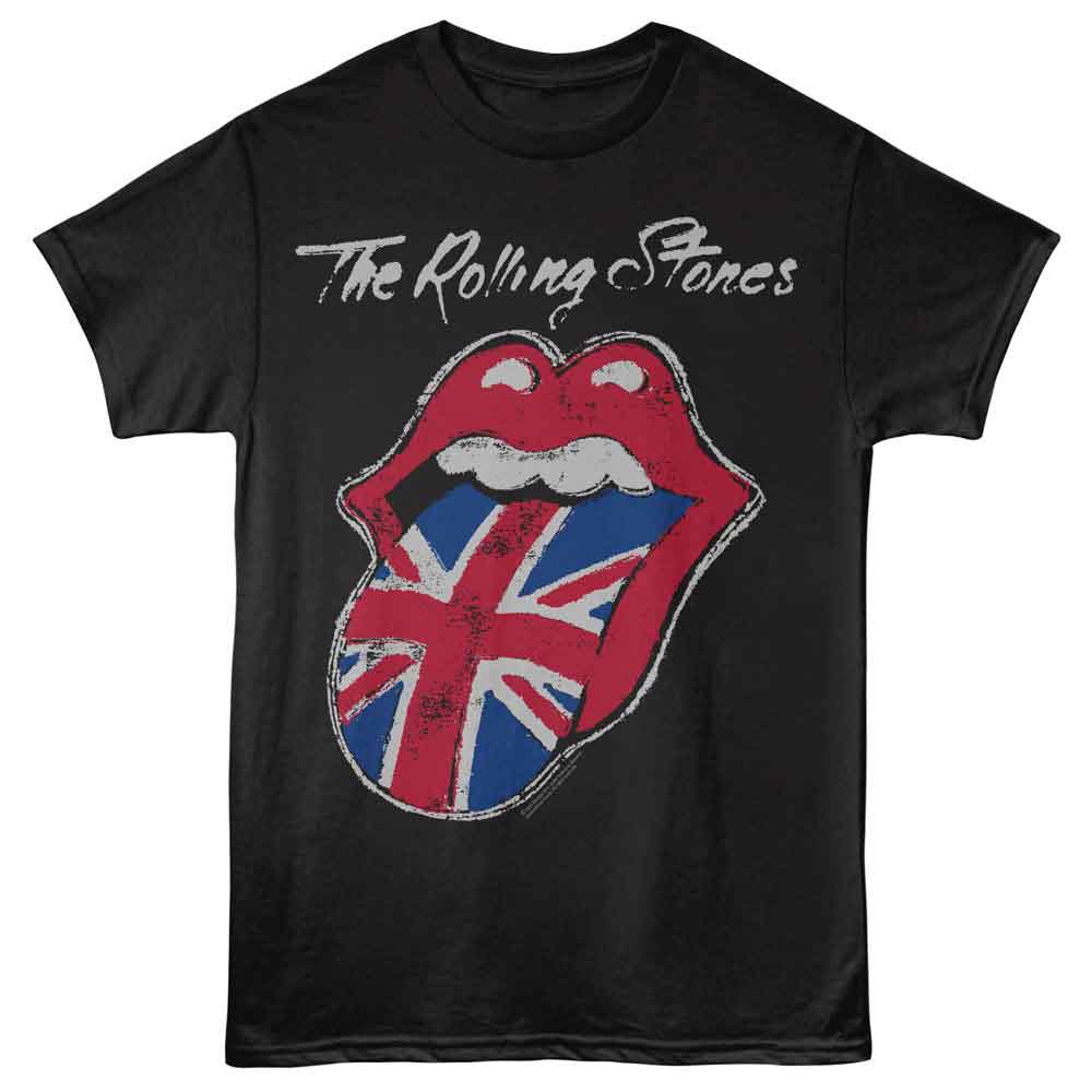 Rolling Stones Union Jack Tongue Graphic Tee - Classic British Rock Concert Apparel - Unisex Adult Music Fan Gift