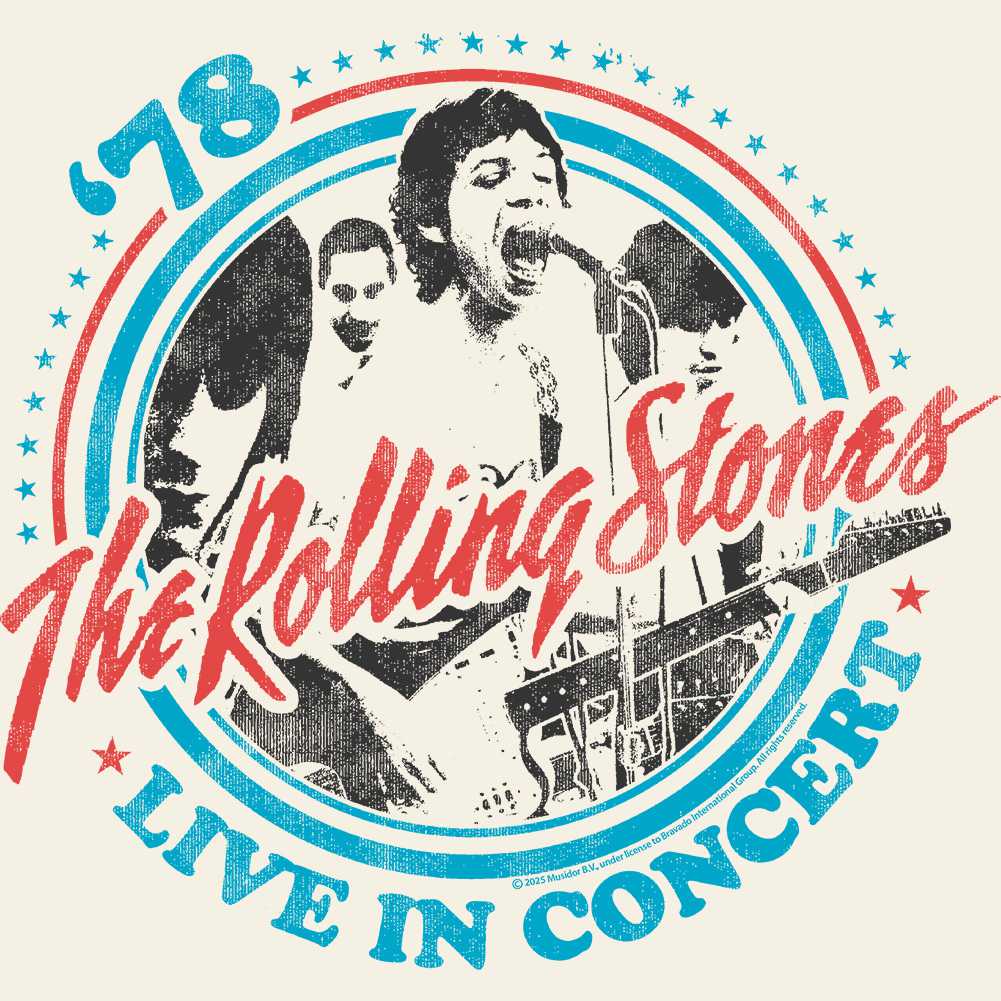Rolling Stones 1978 Live Tour Graphic T-Shirt - Vintage Classic Rock Band Merch - Unisex Adult Concert Fan Gift