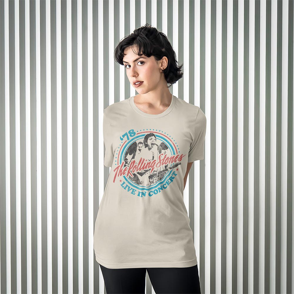 Rolling Stones 1978 Live Tour Graphic T-Shirt - Vintage Classic Rock Band Merch - Unisex Adult Concert Fan Gift