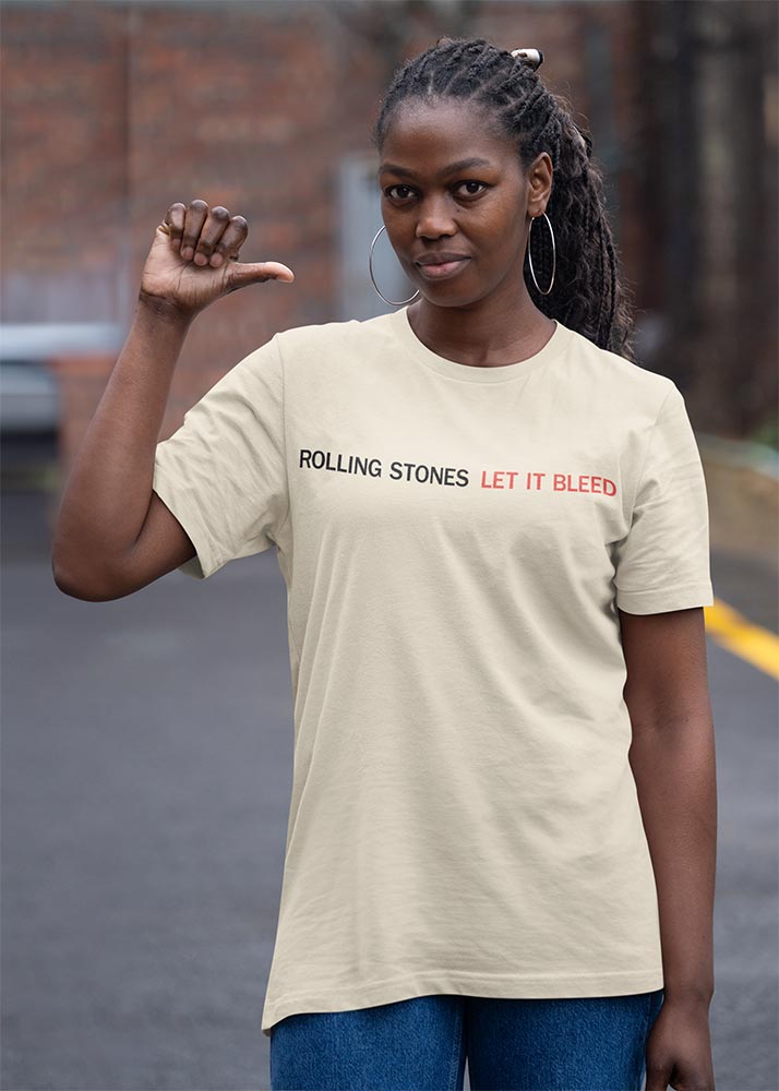 Rolling Stones Let It Bleed 1969 Front Back Graphic T-Shirt - Classic Rock Music Merch - Unisex Adult Concert Gift