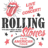 The Rolling Stones 1975 American Tour Graphic T-Shirt - Official Band Tee