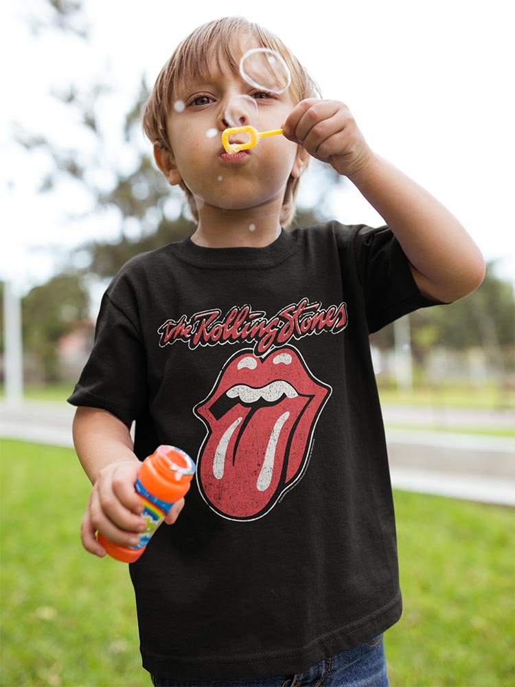 The Rolling Stones Kids Classic Tongue Logo Graphic T-Shirt - Official Youth Band Tee - Youth Size