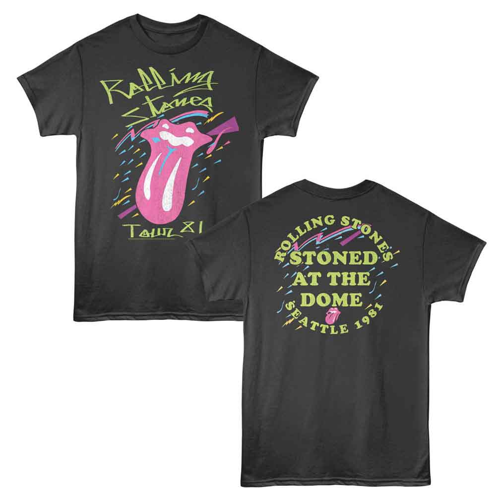 The Rolling Stones Stoned at the Dome Graphic T-Shirt - Official Two-Sided Band Tee