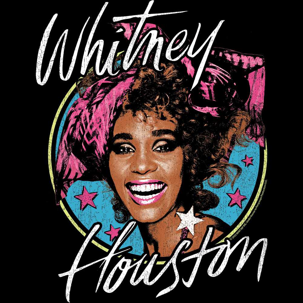 Whitney Houston Whitney Stars Sleeveless Tee - Legendary Concert Apparel - Nostalgic Music Lover Gift