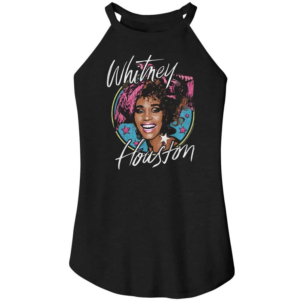 Whitney Houston Whitney Stars Sleeveless Tee - Legendary Concert Apparel - Nostalgic Music Lover Gift