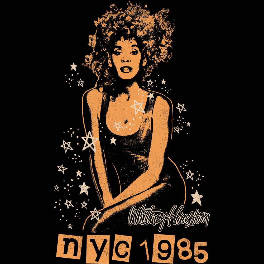 Whitney Houston Whitney 1985 NYC Stars Adult Girl Tank Top - Timeless Band Clothing - Classic Rock Collectible Idea