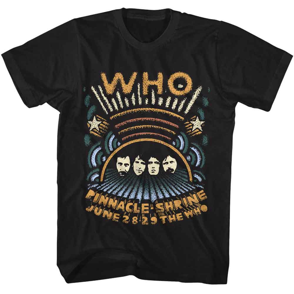 The Who Pinnacle Shrine Graphic T-Shirt - Classic Rock Music Clothing - Vintage Concert Lover Gift Idea