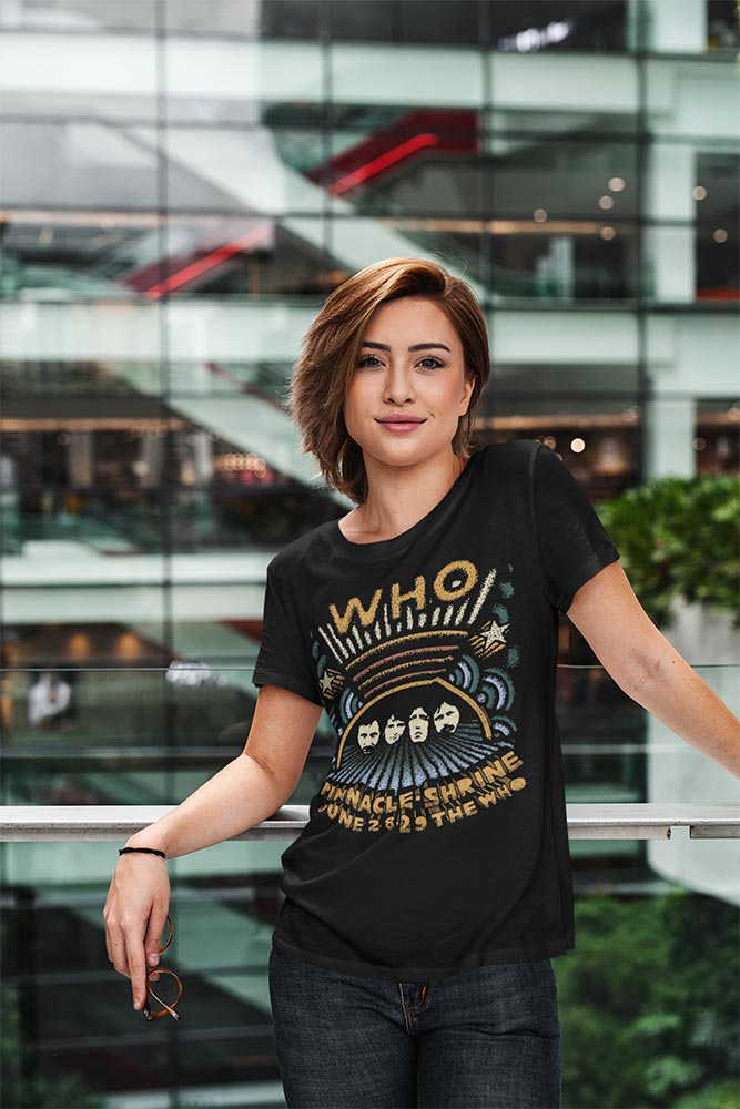 The Who Pinnacle Shrine Graphic T-Shirt - Classic Rock Music Clothing - Vintage Concert Lover Gift Idea