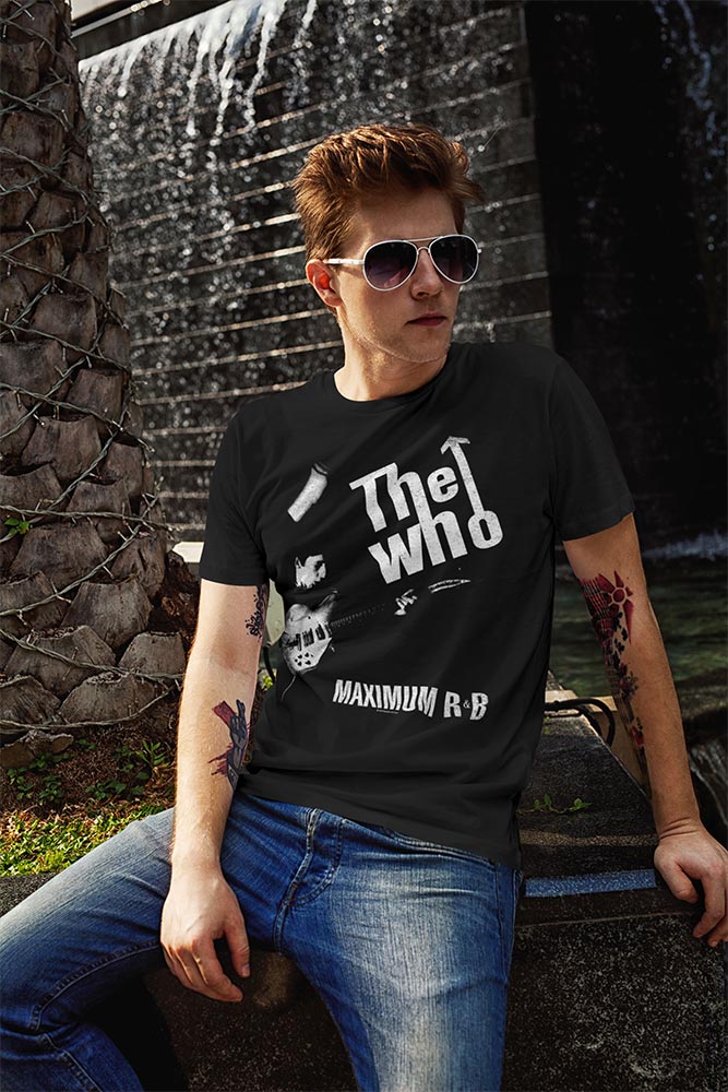The Who Maximum R And B Graphic T-Shirt - Classic Rock Music Clothing - Vintage Concert Lover Gift Idea