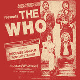 The Who Pontiac Stadium Graphic T-Shirt - Classic Rock Music Clothing - Vintage Concert Lover Gift Idea