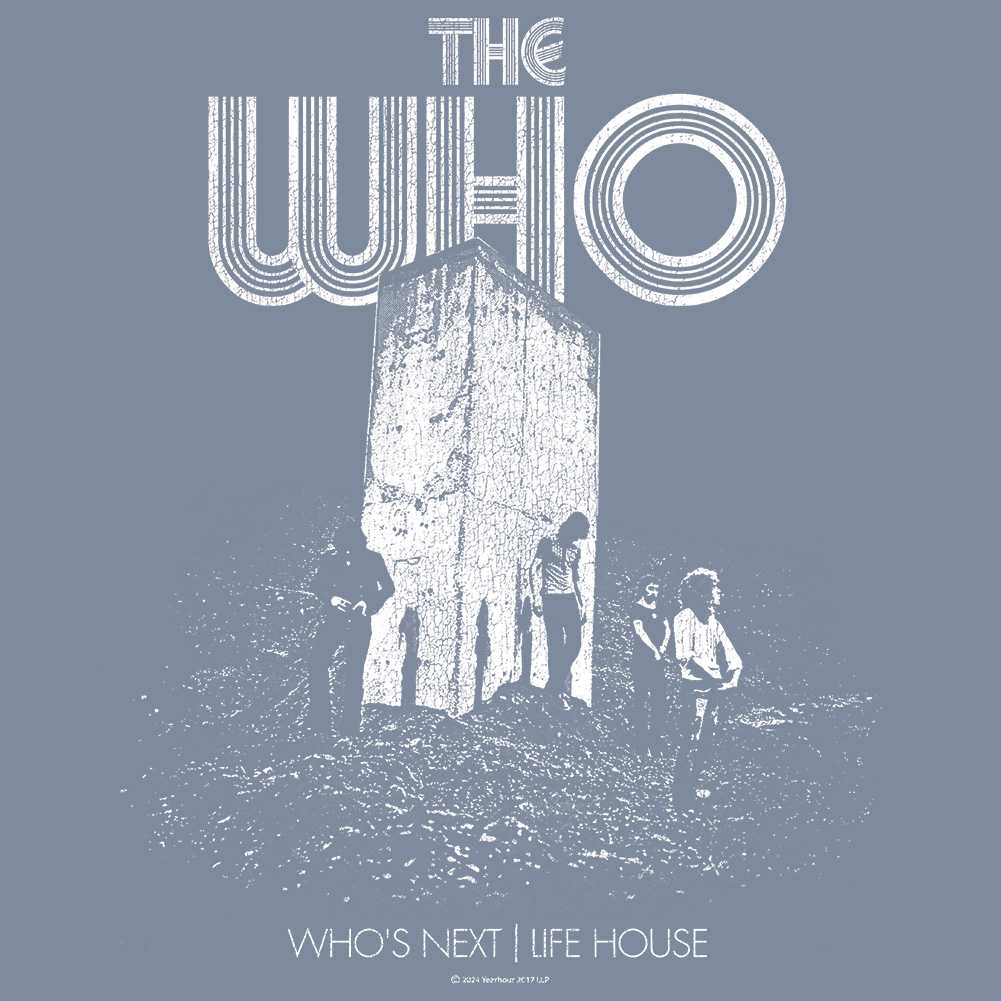 The Who Whos Next Life House Graphic T-Shirt - Classic Rock Music Clothing - Vintage Concert Lover Gift Idea