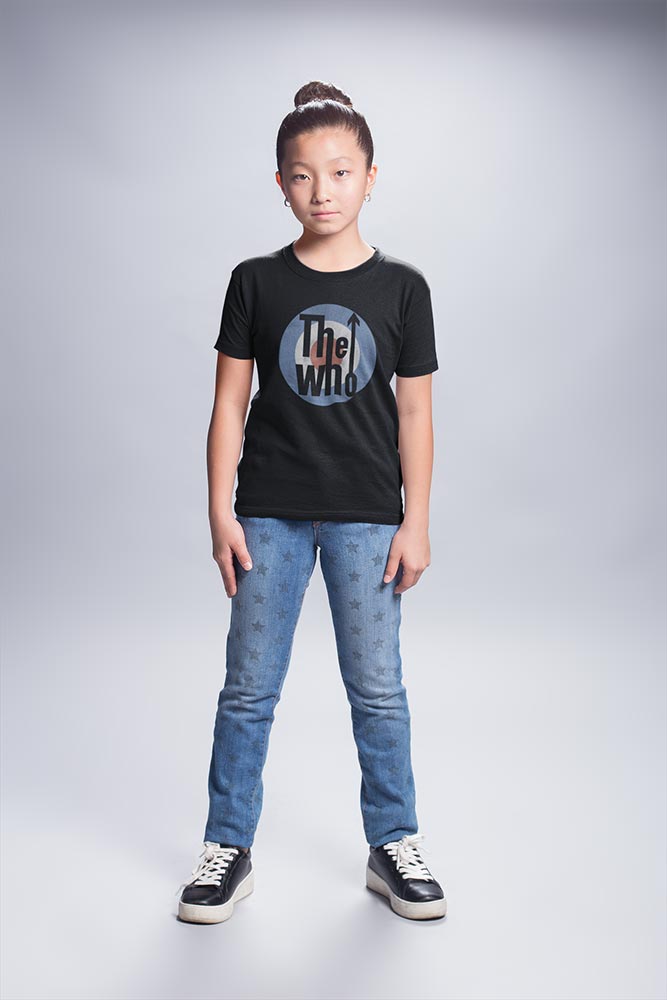 The Who Circle Logo Youth Graphic T-Shirt - Classic Rock Music Clothing - Kids Concert Lover Gift Idea