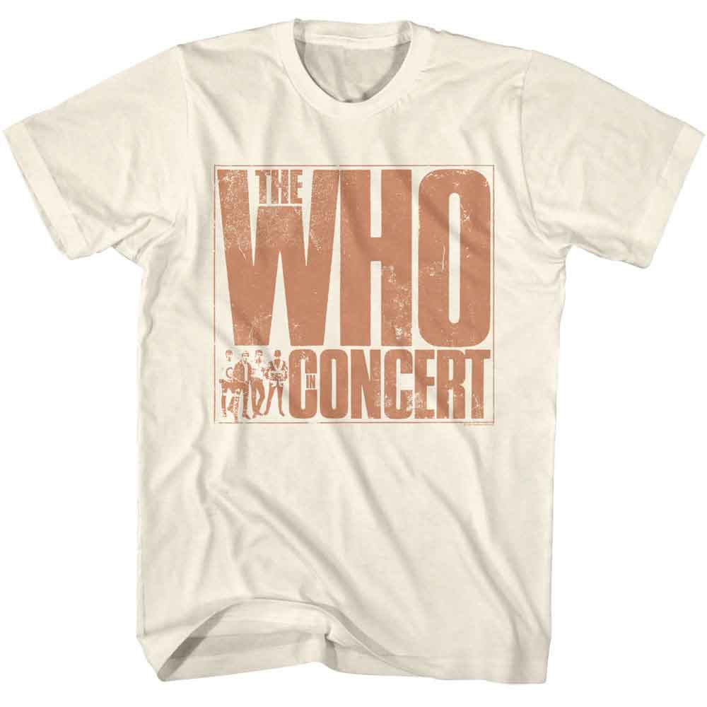 The Who In Concert Graphic T-Shirt - Classic Rock Music Clothing - Vintage Concert Lover Gift Idea