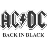 AC/DC Back In Black Graphic Tee - Vintage 80s Hard Rock Concert Apparel - Adult Music Fan Gift