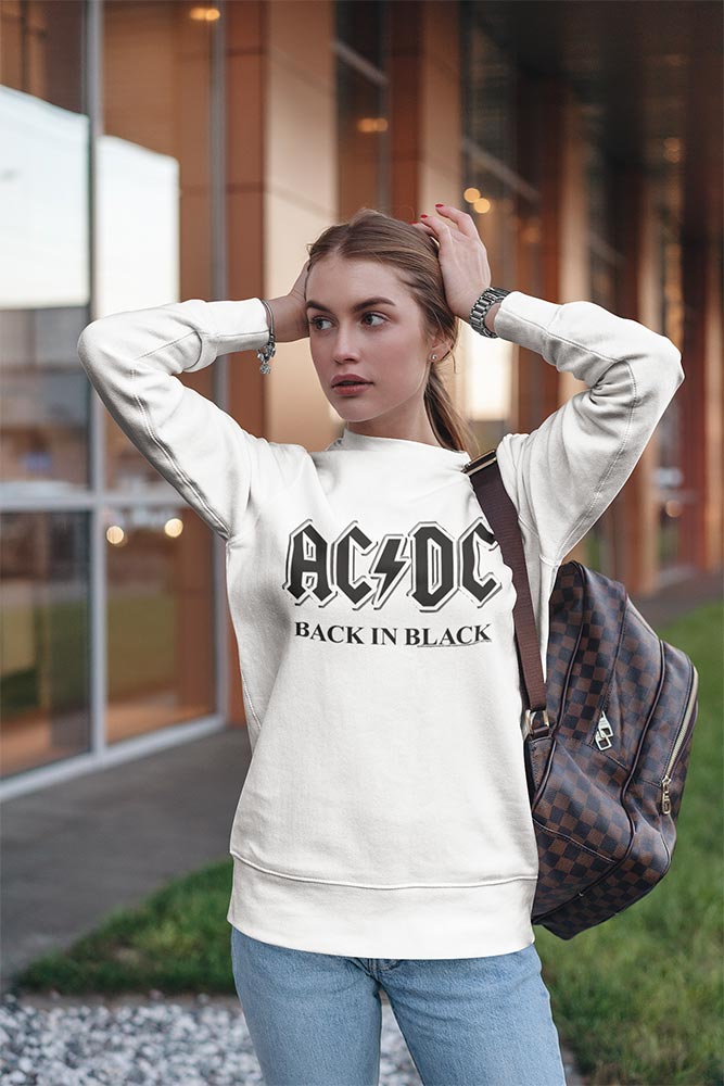 AC/DC Back In Black Graphic Tee - Vintage 80s Hard Rock Concert Apparel - Adult Music Fan Gift