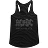AC/DC Back In Black Adult Woman Tank Top - Retro Rock Music Clothing - Concert Lover Gift Idea