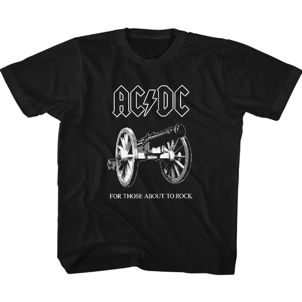 AC/DC About To Rock Youth Graphic T-Shirt - Retro Rock Music Clothing - Young Concert Lover Gift Idea