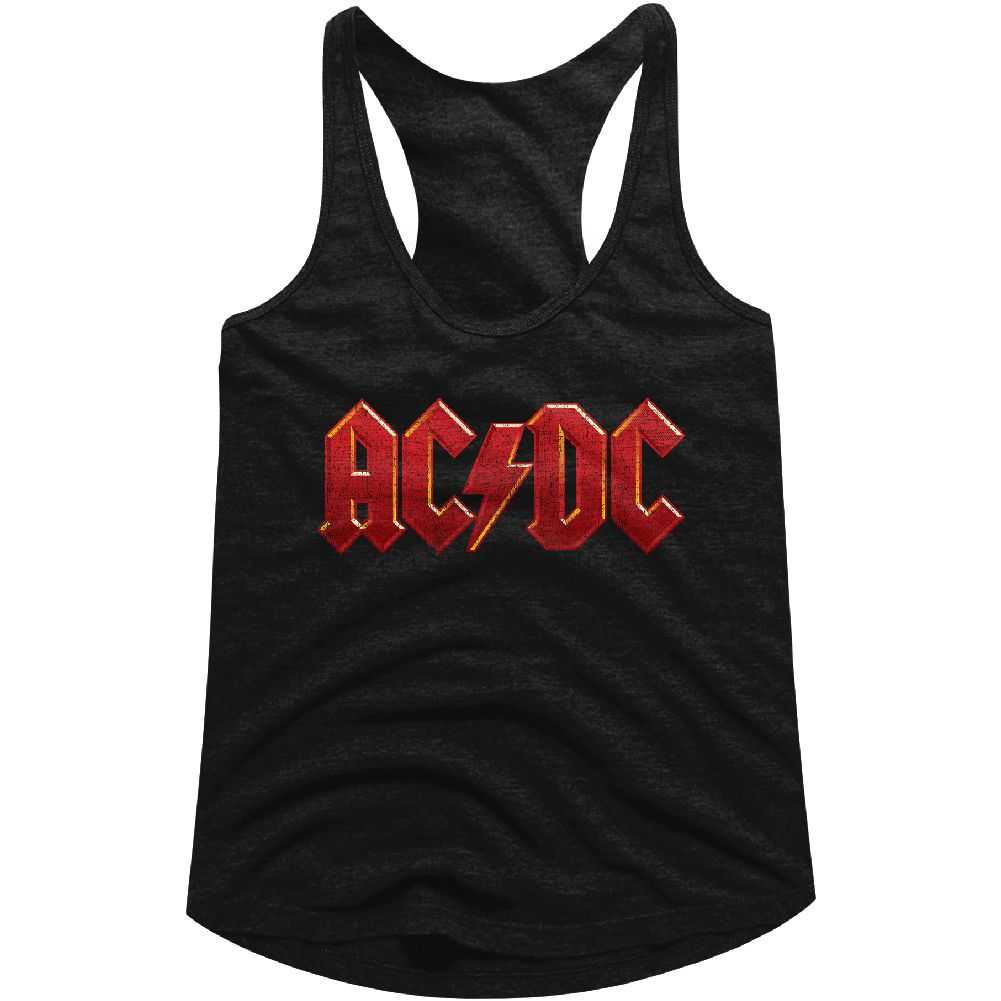 AC/DC Distress Rd Adult Woman Tank Top - Retro Rock Music Clothing - Concert Lover Gift Idea