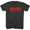 AC/DC Distress Red Adult Graphic T-Shirt - Retro Rock Music Clothing - Concert Lover Gift Idea