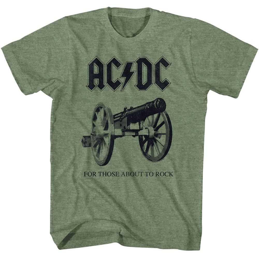 AC/DC About To Rock Again Adult Graphic T-Shirt - Officially Licensed Vintage Hard Rock Band Tee