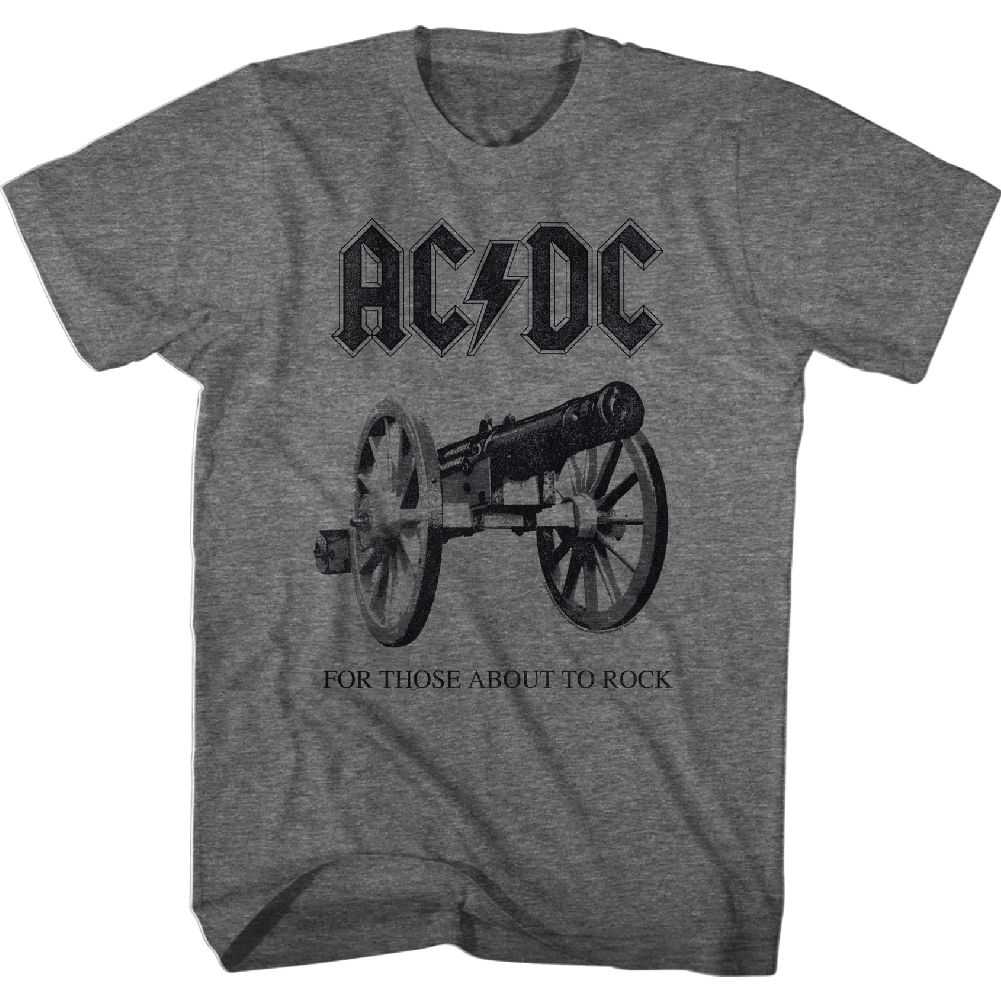 AC/DC About To Rock Again Adult Graphic T-Shirt - Retro Rock Music Clothing - Concert Lover Gift Idea
