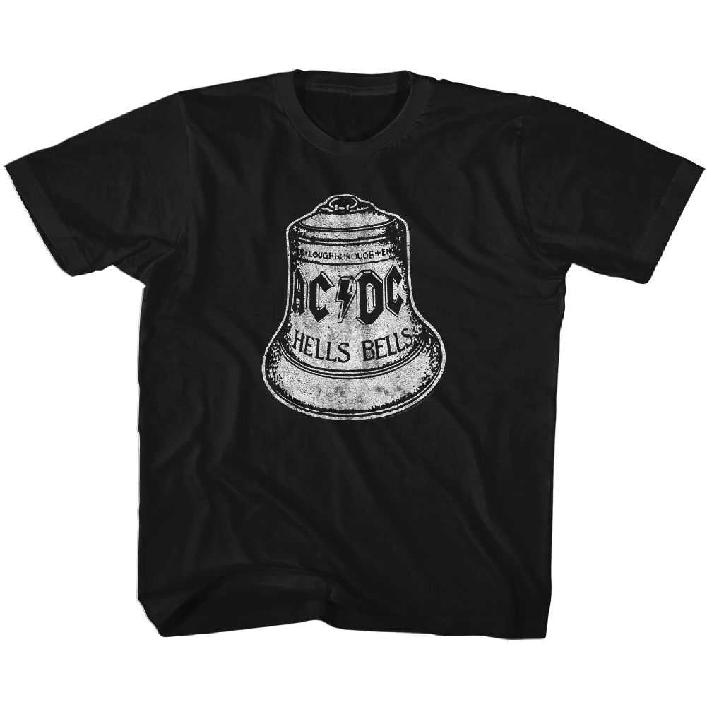AC/DC Hells Bells Youth Graphic T-Shirt - Retro Rock Music Clothing - Young Concert Lover Gift Idea