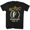 AC/DC Powerage Tour Adult Graphic T-Shirt - Retro Rock Music Clothing - Concert Lover Gift Idea