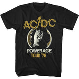 AC/DC Powerage Tour Adult Graphic T-Shirt - Retro Rock Music Clothing - Concert Lover Gift Idea