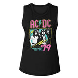 AC/DC Neon Highway Adult Woman Tank Top - Retro Rock Music Clothing - Concert Lover Gift Idea