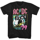 AC/DC Neon Highway Adult Graphic T-Shirt - Retro Rock Music Clothing - Concert Lover Gift Idea