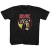 AC/DC Highway To Hell Circle Youth Graphic T-Shirt - Retro Rock Music Clothing - Young Concert Lover Gift Idea