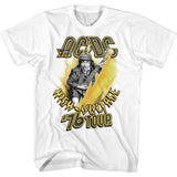 AC/DC 76 Tour Adult Graphic T-Shirt - Retro Rock Music Clothing - Concert Lover Gift Idea