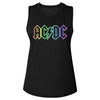 AC/DC Rainbow Logo Adult Woman Tank Top - Retro Rock Music Clothing - Concert Lover Gift Idea