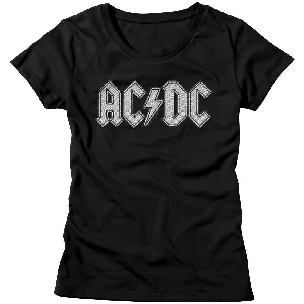 AC/DC Patch Adult Graphic T-Shirt - Retro Rock Music Clothing - Concert Lover Gift Idea