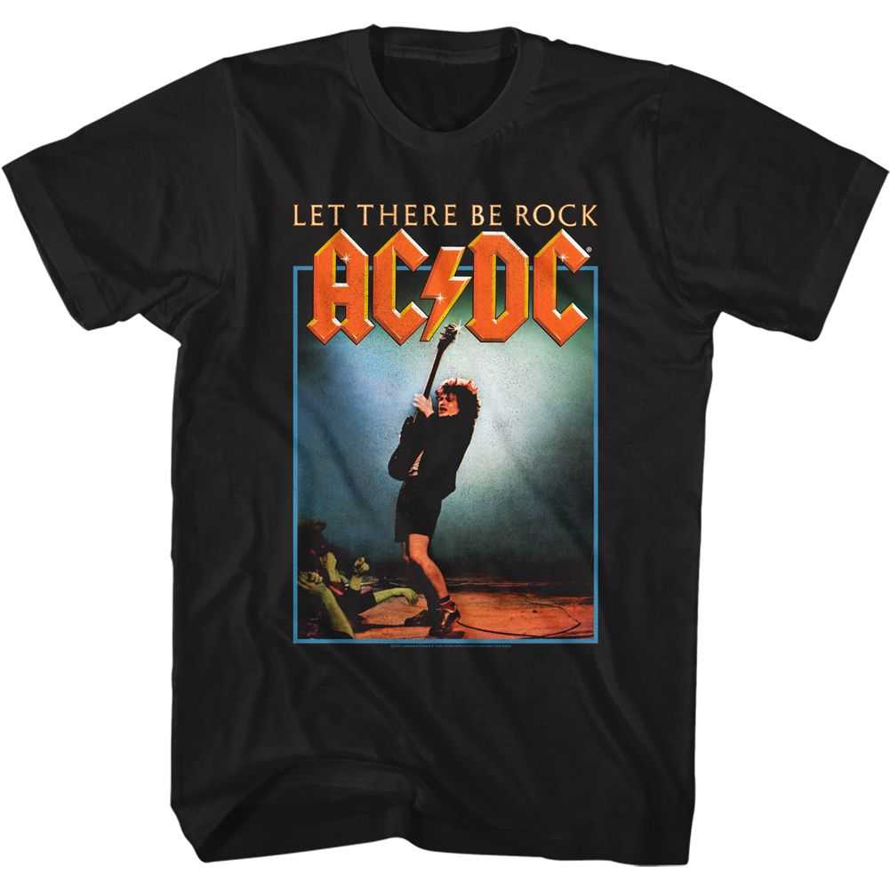 AC/DC Let There Be Rock Adult Graphic T-Shirt - Retro Rock Music Clothing - Concert Lover Gift Idea