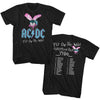 AC/DC Fly Wall Euro Tour 2-Sided Adult Graphic T-Shirt - Retro Rock Music Clothing - Concert Lover Gift Idea