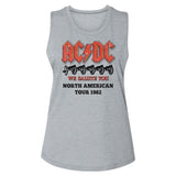 AC/DC Cannons Salute Ladies Woman Tank Top - Retro Rock Music Clothing - Concert Lover Gift Idea