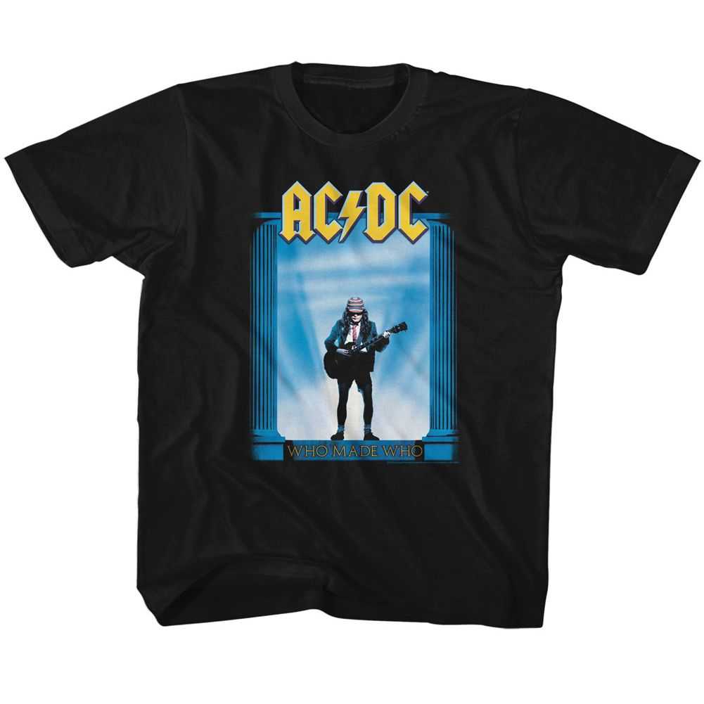 AC/DC Who Made Who Youth Graphic T-Shirt - Retro Rock Music Clothing - Young Concert Lover Gift Idea