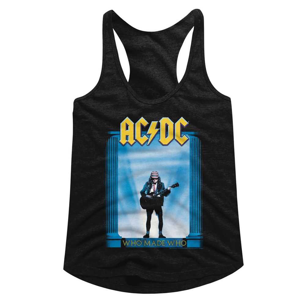 AC/DC Who Made Who Adult Woman Tank Top - Retro Rock Music Clothing - Concert Lover Gift Idea
