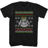 AC/DC Ugly Christmas Sweater Graphic T-Shirt - Holiday Rock Band Tee