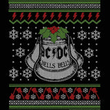 AC/DC Ugly Christmas Sweater Graphic T-Shirt - Holiday Rock Band Tee